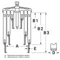 Licota ATB-1153 Съемник подшипников двухлапый 3 в 1 (150, 220, 300 мм) #2