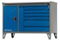 Верстак слесарный двухтумбовый, 7 синих ящиков NW217 7012/5005 #2