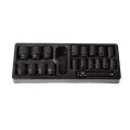 Набор ударных головок 1/2" 10-32 мм и удл. 19 пр. в ложементе Licota ACK-384022 #1