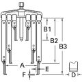 Licota ATB-1141I Набор съемников двух и трехлапых, американского типа (56, 170, 220 мм) #2