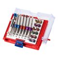 Набор вставок (бит) 1/4", TORX, HEX, Pozidriv, Phillips, Slotted, 19 предметов МАСТАК 058-10019C #1