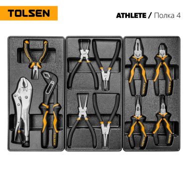 Набор инструментов 189 предметов, "ATHLETE", в черной тележке TOLSEN TT85412 #5