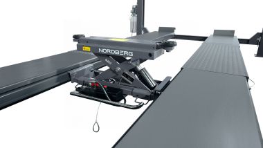 Подъемник четырехстоечный 5 т, c ручной траверсой 3 т N433, для сход-развала, электростопоры 4450J_EG(M) #12