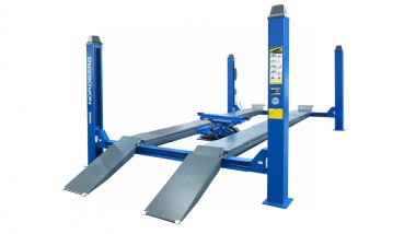 Подъемник четырехстоечный 5 т, с ручной траверсой 2 т N423, для сход-развала, мех. снятие, синий Артикул: 4450_MB(M2)