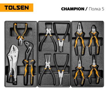 Набор инструментов "CHAMPION" в черной тележке, 239 предметов TOLSEN TT85416 #6