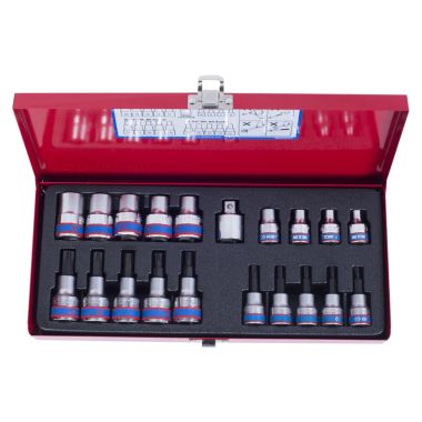 Набор торцевых насадок и головок 1/2", 3/8", Torx, Е6-Е20, Т10-Т55, 20 предметов KING TONY 7120PR #2