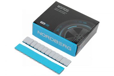 Грузики самоклеящиеся (12х5 г) Fe закругленные L=12 см, серые, 50 лент W5FR2G