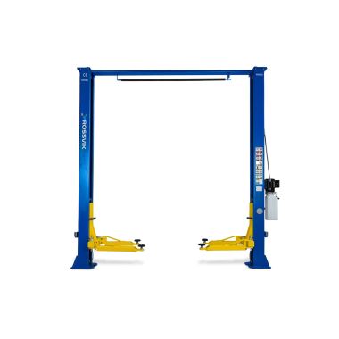 Автоподъемник двухстоечный ROSSVIK V2-4L г/п 4.0т, 380В, с верхней синхронизацией. Синий #2