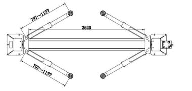 FLYING T-4A  Подъемник 2-стоечный (220 V/380 V) Г/п - 4 т #4