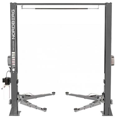 Подъемник двухстоечный 4 т, верхняя синхронизация, снятие со стопоров с одной колонны, 380 В, серый N4122HM-4G