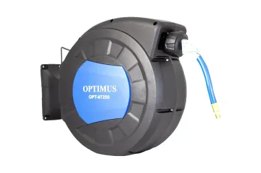 Шланг пневматический армированный pvc на катушке (15 м; 10x16 мм; 20 бар) Optimus OPT-97250