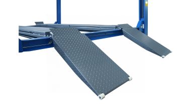 Подъемник четырехстоечный 5 т, с ручной траверсой 2 т N423, для сход-развала, мех. снятие, синий 4450_MB(M) #8