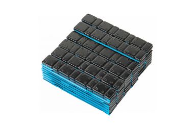 Грузики самоклеящиеся (4х5+4х10 г) Fe закругленные L=12 см, черные, 50 лент W510FR2B #2