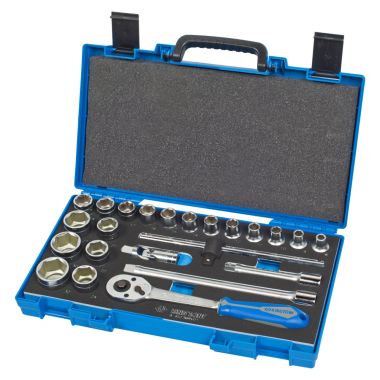 Набор торцевых головок с принадлежностями 1/2", шестигранные, 8-32 мм, 23 предмета KING TONY 4523MRV01 #1