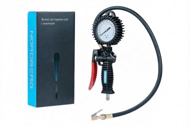 Пистолет для подкачки колес с жидкостным манометром 80 мм TI62