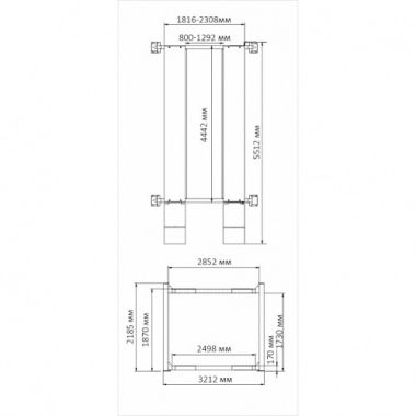 Подъемник автомобильный четырехстоечный PEAK 409, 4 т. для слесарных работ #2