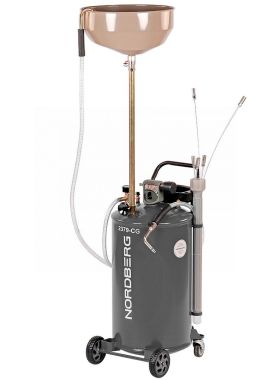 Установка для сбора масла пневматическая, 65 л, серая 2379-CG