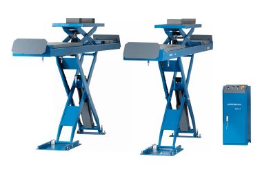 Подъемник ножничный для сход-развала 4,5 т, 380 В, 2 уровня, аварийное опускание, синий N635-4,5B_380_H #2