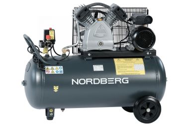 Компрессор поршневой с ременной передачей, 220 В, ресивер 100 л, 420 л/мин NCP100/420A #4