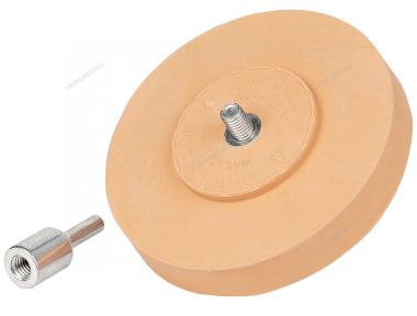 Диск зачистной резиновый 100 мм для удаления скотча и остатков клея с адаптером DR100