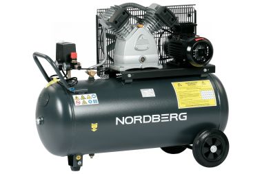 Компрессор поршневой с ременной передачей, 380 В, ресивер 100 л, 420 л/мин NCP100/420 #2