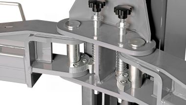 Подъемник двухстоечный 4 т, верхняя синхронизация, снятие со стопоров с одной колонны, 380 В, серый N4122HM-4G #8