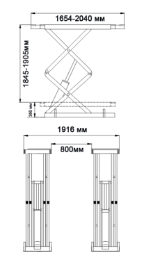 S400F (SX10F) Ножничный (двойные ножницы короткая платформа) заглубляемый подъемник, 4,5 т. #2