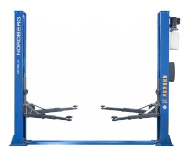 Подъемник двухстоечный 4 т, с электростопорами, 380 В, синий N4120BE-4B_3+2_380
