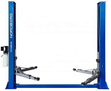 Подъемник двухстоечный 4 т, снятие со стопоров с одной колонны, 220 В, синий N4120BM-4B_220