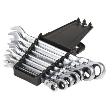 Набор ключей комбинированных трещоточных шарнирных 7 предметов (8,10,12,13,14,17,19мм) пласт. пенал AT-RFS-13 #2