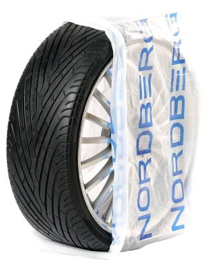 Пакеты для шин ПНД 110х110 см, 15 мкм, белые с логотипом NORDBERG, 100 шт. Артикул: NTSB1115W #2