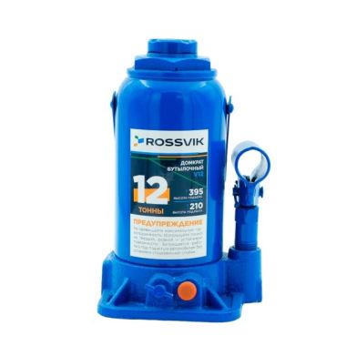 Домкрат бутылочный ROSSVIK V12, г/п 12,0 т, 210-395 мм, синий #2