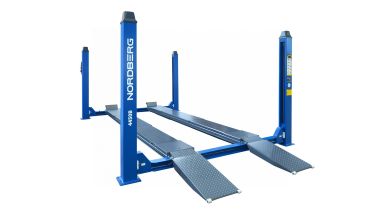 Подъемник четырехстоечный 5 т, с ручной траверсой 2 т N423, для сход-развала, мех. снятие, синий 4450_MB(M) #5