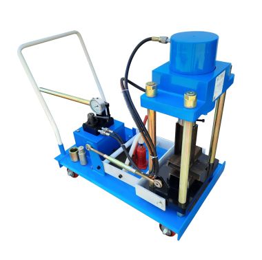 Выпрессовщик шкворней 150 тонн Техносоюз TS-150SR с ручным приводом на тележке, гидравлический шкворнедав для грузовиков, до 60 мм #2