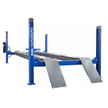 Подъемник четырехстоечный 5.5 т, с пневмогидравлической траверсой 2.7 т, для сход-развала, 380 В, синий 4455JAB #3