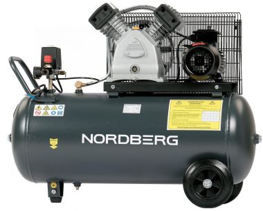Компрессор поршневой с ременной передачей, 380 В, ресивер 100 л, 420 л/мин NCP100/420