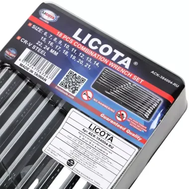 Набор ключей комбинированных 6 - 24 мм 18 пр. в ложементе Licota ACK-384004 #2