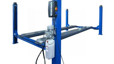 Подъемник четырехстоечный 5 т, с ручной траверсой 2 т N423, для сход-развала, мех. снятие, синий 4450_MB(M) #7