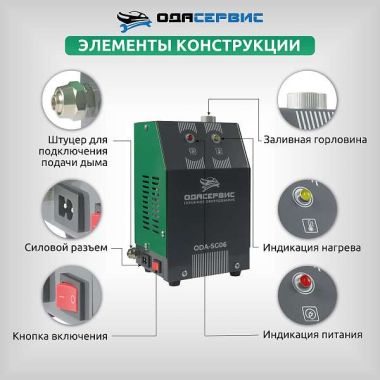 Дымогенератор автомобильный со встроенным компрессором ОДА Сервис ODA-SG06 #6