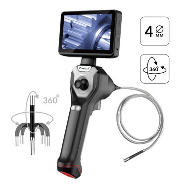 Видеоэндоскоп профессиональный управляемый 4х360°, экран 4.5", 1Мп, 1280х720, 1м, 4мм зонд, всесторонняя артикуляция iCartool IC-VC104AW