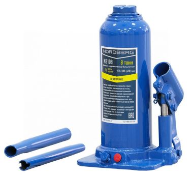 Домкрат бутылочный, 8 т N3108