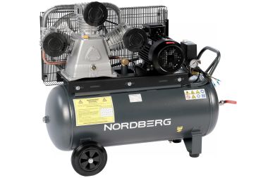 Компрессор поршневой с ременной передачей 380 В, ресивер 100 л, 950 л/мин NCP100/950 #3