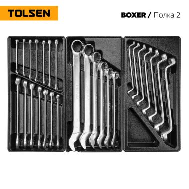 Набор инструментов "BOXER" в черной тележке, 157 предметов TOLSEN TT85415 #3