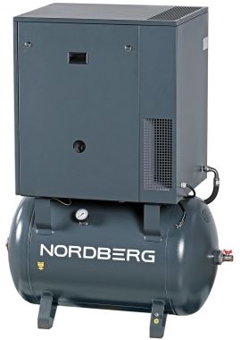 Компрессор винтовой, 7,5 кВт, 10 бар, 1000 л/мин, ресивер 270 л NCS270/1000-10