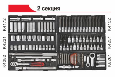 ТЕЛЕЖКА ИНСТРУМЕНТАЛЬНАЯ 8 СЕКЦИЙ (JTC-5641) С НАБОРОМ ИНСТРУМЕНТОВ 496 ПРЕДМЕТОВ JTC-5641+496 #3