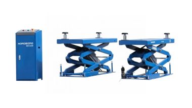 Подъемник ножничный 3,5 т, с встроенными адаптерами для SUV авто, 380 В, синий N631-3,5B_380