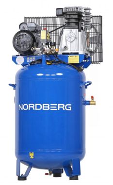 Компрессор вертикальный поршневой с ременной передачей 220 В, ресивер 150 л, 446 л/мин NCEV150/480