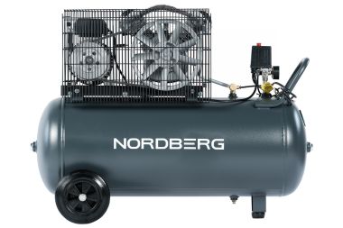 Компрессор поршневой с ременной передачей 220 В, ресивер 100 л, 360 л/мин NCP100/360A #2
