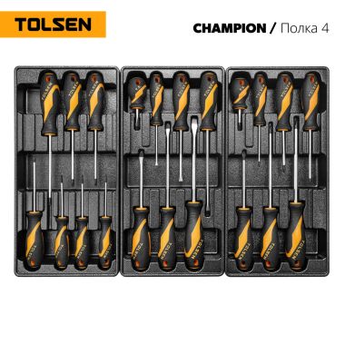 Набор инструментов "CHAMPION" в черной тележке, 239 предметов TOLSEN TT85416 #5
