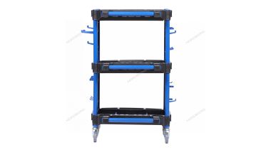 Тележка инструментальная, 3 пластиковые полки, синяя T32B #4